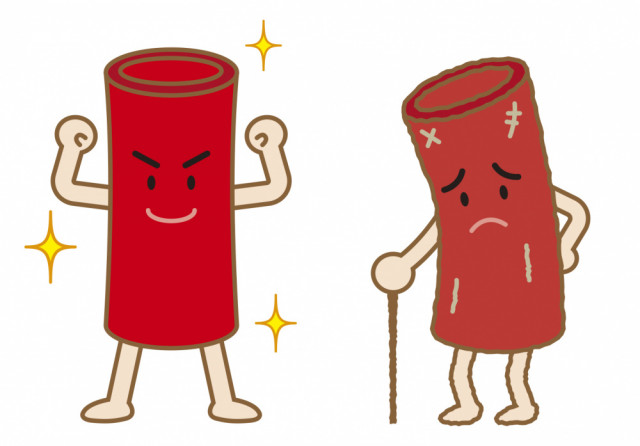 弱った血管のイラスト